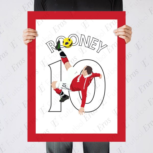 Wayne Rooney Bicycle Kick Goal - Manchester England Man City vs Man United - Poster Wall - Art Print Main Image - Poster 2