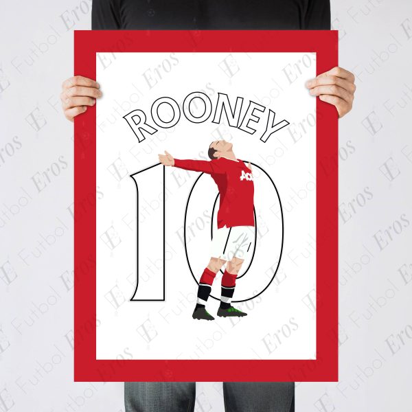 Wayne Rooney Bicycle Kick Goal - Manchester England Man City vs Man United - Poster Wall - Art Print Main Image - Poster 3