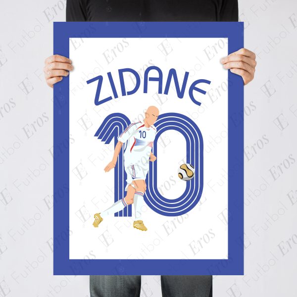 Zinedine Zidane Panenka Goal, 2006 World Cup Final - France vs Italy - Berlin,Germany Poster Wall Art Main Image - Poster 2