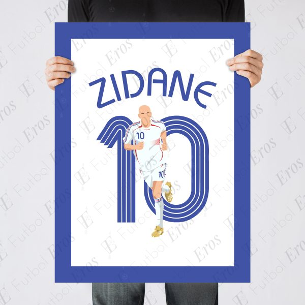 Zinedine Zidane Panenka Goal, 2006 World Cup Final - France vs Italy - Berlin,Germany Poster Wall Art Main Image - Poster 4