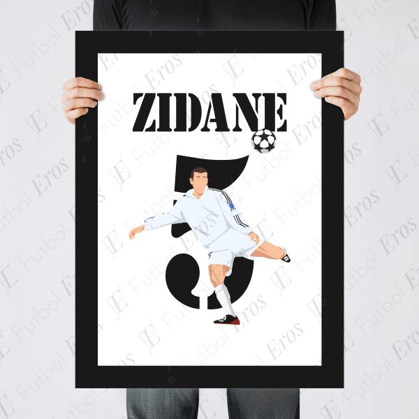 Zinedine Zidane VolleyGoal, 2002 Champions League Final - Real Madrid vs Bayer Leverkusen - Glasgow,Scotland Poster Wall Art Main Image - Poster 1