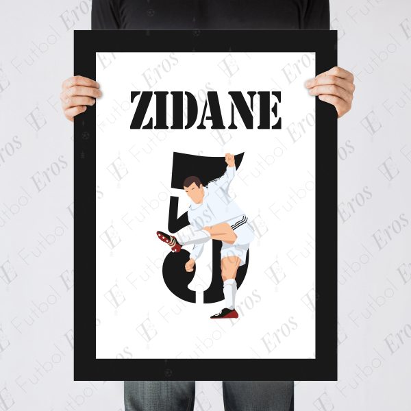 Zinedine Zidane VolleyGoal, 2002 Champions League Final - Real Madrid vs Bayer Leverkusen - Glasgow,Scotland Poster Wall Art Main Image - Poster 3