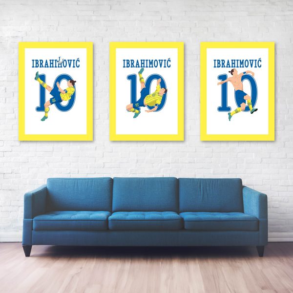 Zlatan Ibrahimovic Bicycle Kick Goal, 2012 - Sweden vs England - Solna, Sweden - Poster Wall Art - Full Series