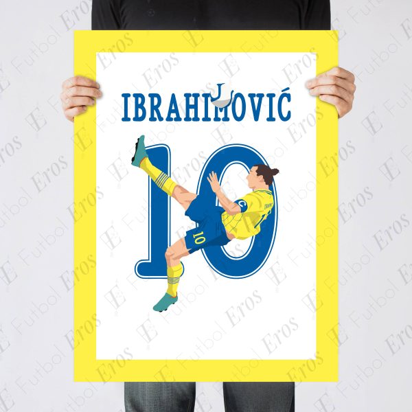 Zlatan Ibrahimovic Bicycle Kick Goal, 2012 - Sweden vs England - Solna, Sweden - Poster Wall Art - Poster 1