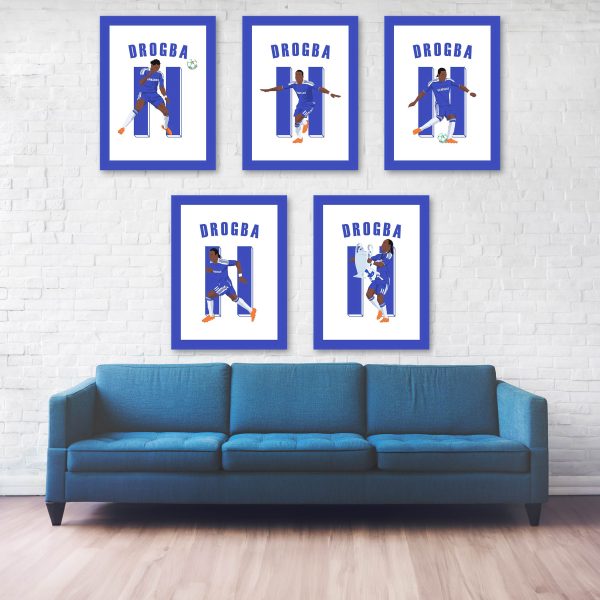 Didier Drogba, 2012 - Champions League Final - Chelsea vs Bayern - Munich, Germany Poster Wall Art - Full Series