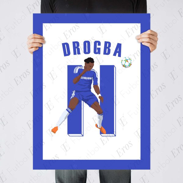 Didier Drogba Header Goal, 2012 - Champions League Final - Chelsea vs Bayern - Munich, Germany Poster Wall Art - Poster 1