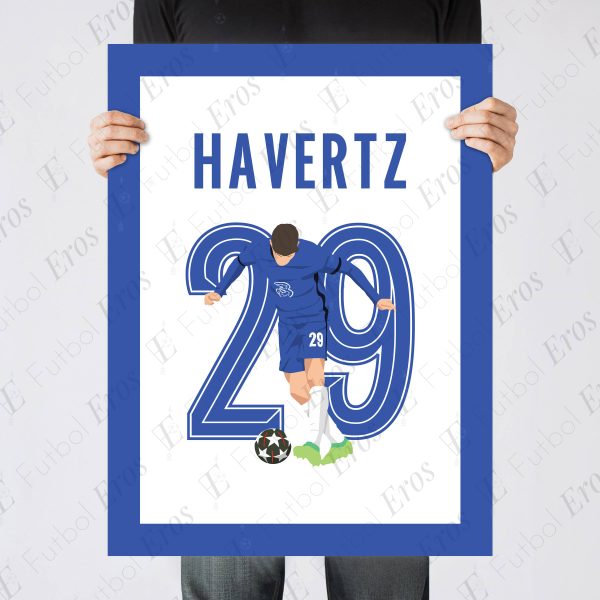 Kai Havertz, 2021 Champions League Final - Chelsea vs Manchester City - Porto, Portugal Poster Wall Art Main Image - Poster 2