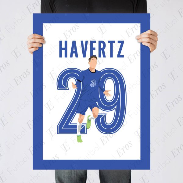 Kai Havertz, 2021 Champions League Final - Chelsea vs Manchester City - Porto, Portugal Poster Wall Art Main Image - Poster 3