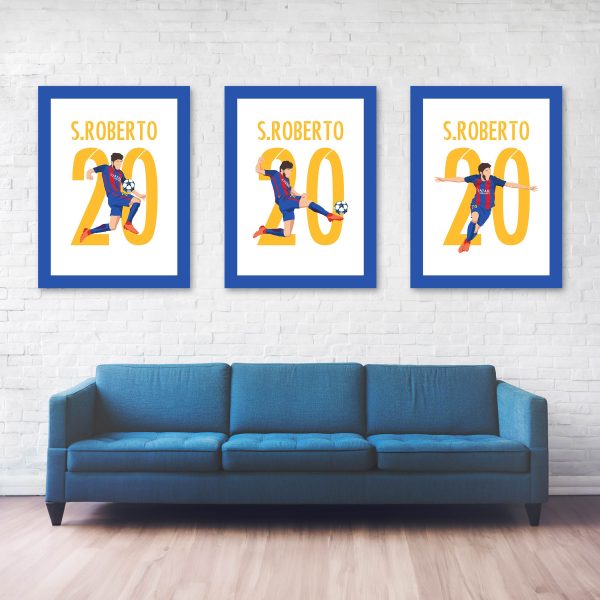 Sergi Roberto, 2016-2017 Champions League Round of 16 - Barcelona vs PSG - Barcelona, Spain Poster Wall Art Main Image Alternate - Full Series