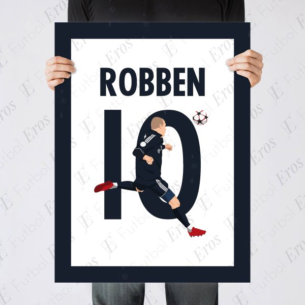 Arjen Robben Volley Goal Manchester United vs Bayern Munich 2009-2010 UCL Semi Final - Poster 1