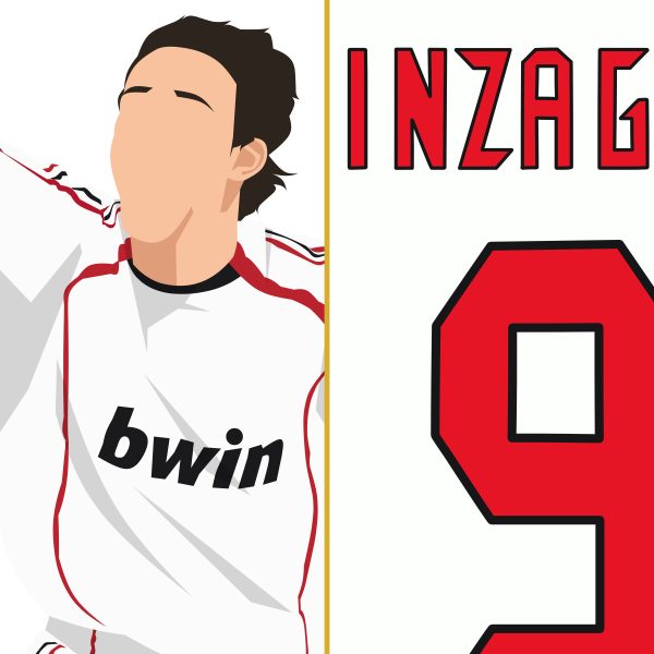 Filippo Inzaghi Goal AC Milan Liverpool 2007 UCL Final - Poster 2 Alternate