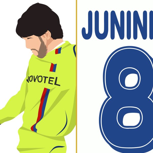 Juninho Pernambucano Free Kick Goal Lyon vs Barcelona 2009 UCL Round Of 16 - Poster 2 Alternate