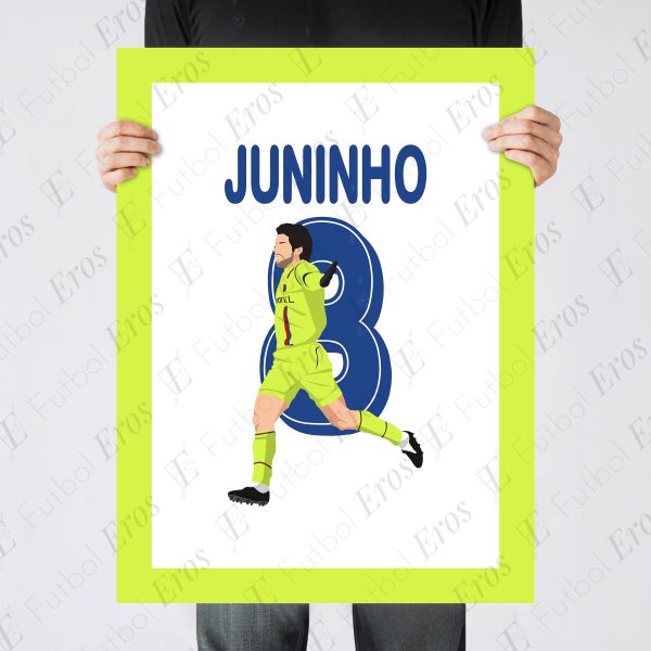 Juninho Pernambucano Free Kick Goal Lyon vs Barcelona 2009 UCL Round Of 16 - Poster 3