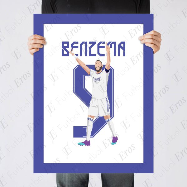 Karim Benzema Hattrick Goal Real Madrid vs PSG 2022 UCL Round Of 16 - Poster 3