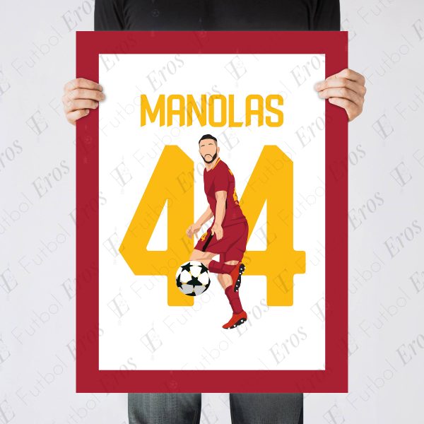 Kostas Manolas Header Goal AS Roma vs Barcelona 2018 UCL Quarter Final - Poster 2