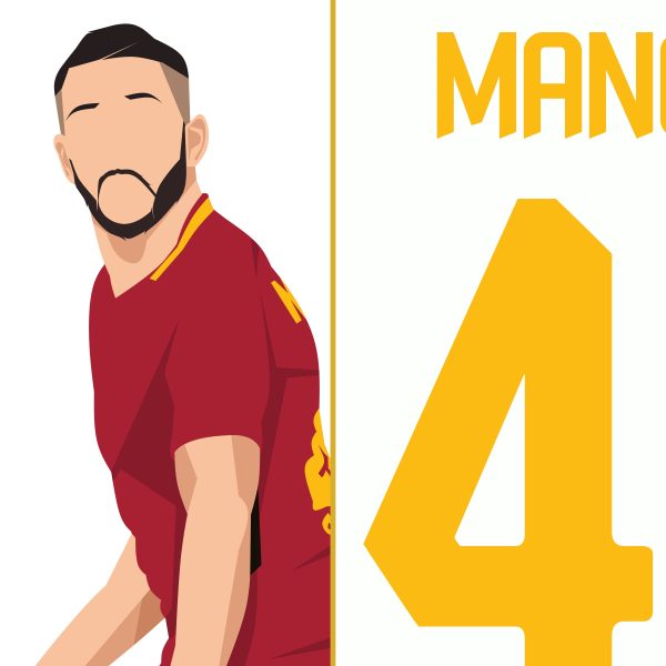 Kostas Manolas Header Goal AS Roma vs Barcelona 2018 UCL Quarter Final - Poster 2 Alternate