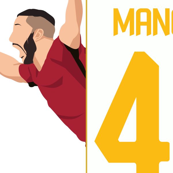 Kostas Manolas Header Goal AS Roma vs Barcelona 2018 UCL Quarter Final - Poster 3 Alternate