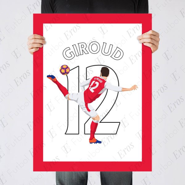 Olivier Giroud Scorpion Kick Goal Arsenal vs Crystal Palace 2016-2017 Premier League - Poster 1