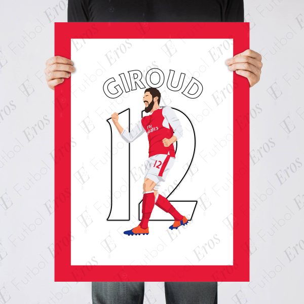 Olivier Giroud Scorpion Kick Goal Arsenal vs Crystal Palace 2016-2017 Premier League - Poster 3