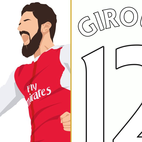 Olivier Giroud Scorpion Kick Goal Arsenal vs Crystal Palace 2016-2017 Premier League - Poster 3 Alternate