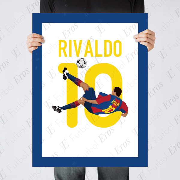 Rivaldo Bicycle Kick, 2001 Barcelona vs Valencia La Liga - Poster 1