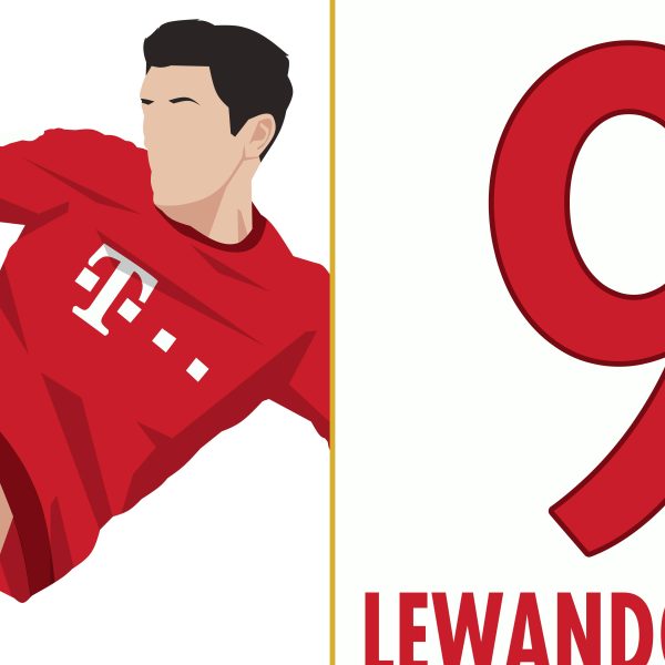 Robert Lewandowski Fifth Goal Bayern Munich vs Wolfsburg 2015-2016 Bundesliga - Poster 1 Alternate