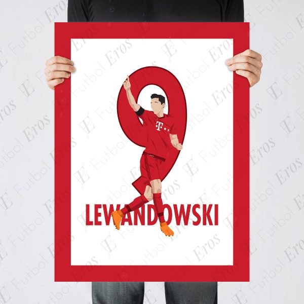 Robert Lewandowski Fifth Goal Bayern Munich vs Wolfsburg 2015-2016 Bundesliga - Poster 2