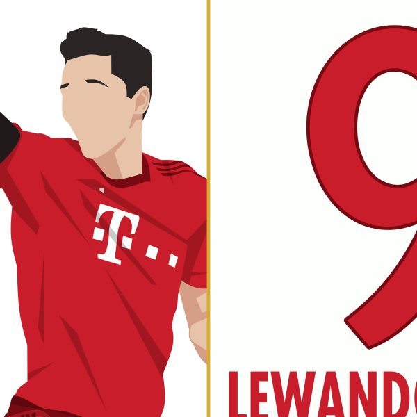 Robert Lewandowski Fifth Goal Bayern Munich vs Wolfsburg 2015-2016 Bundesliga - Poster 2 Alternate