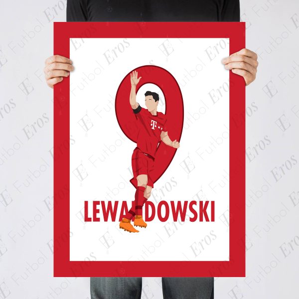 Robert Lewandowski Fifth Goal Bayern Munich vs Wolfsburg 2015-2016 Bundesliga - Poster 3