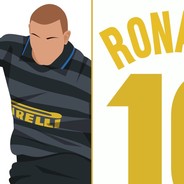 Ronaldo Nazario Goal Inter Milan vs Lazio 1997-1998 UEFA Cup Final -Poster 1 Alternate