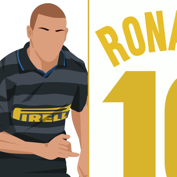 Ronaldo Nazario Goal Inter Milan vs Lazio 1997-1998 UEFA Cup Final -Poster 2 Alternate