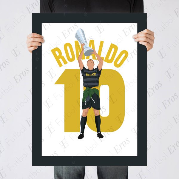 Ronaldo Nazario Goal Inter Milan vs Lazio 1997-1998 UEFA Cup Final -Poster 4
