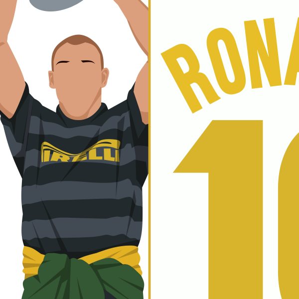 Ronaldo Nazario Goal Inter Milan vs Lazio 1997-1998 UEFA Cup Final -Poster 4 Alternate