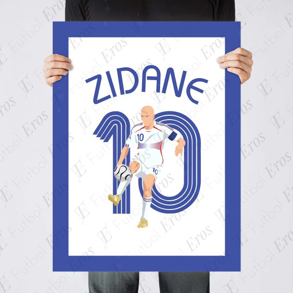 Zinédine Zidane 2006 World Cup Semis France vs Brazil - Poster 3
