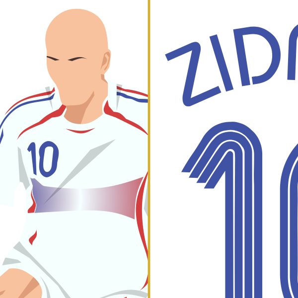 Zinédine Zidane 2006 World Cup Semis France vs Brazil - Poster 3 Alternate