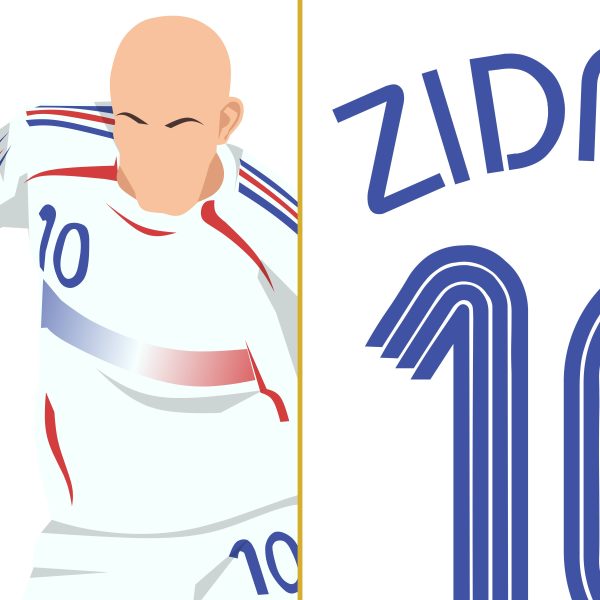 Zinédine Zidane 2006 World Cup Semis France vs Brazil - Poster 4 Alternate