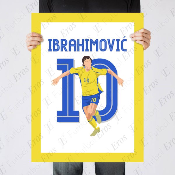 Zlatan Ibrahimovic Flying Backheel Goal Sweden vs Italy 2004 Euro Group Stage - Poster 3