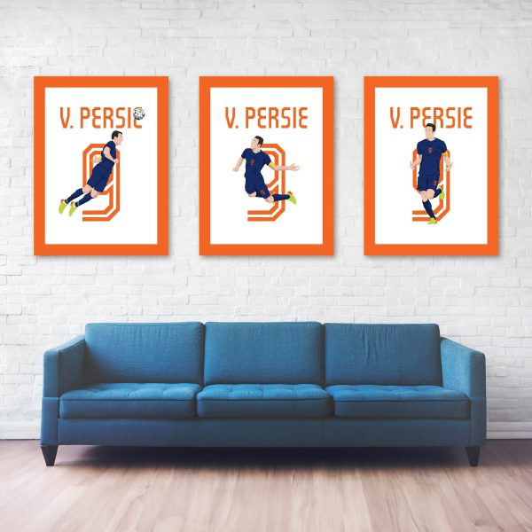 van Persie 2014 Header Goal Salvador Brazil Netherlands vs Spain 2014 World Cup Group Stage Poster Wall Art Print Main Image - Full Series Website