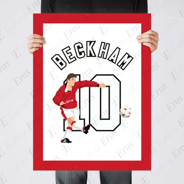 David Beckham Half Line Goal,1996-1997 Premier League Manchester United vs Wimbledon Manchester - England Poster-Wall Art Main Image - Poster 1