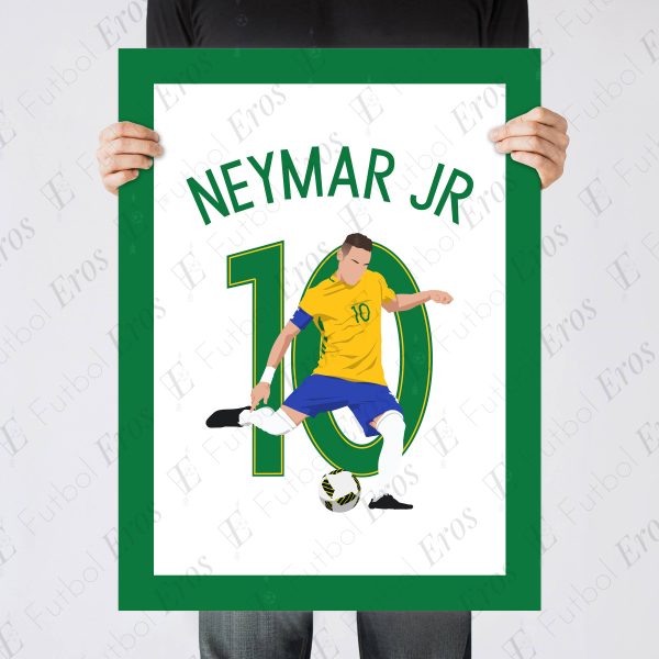 Neymar Winning Penalty, 2016 Olympic Games Final - Brazil vs Germany - Rio de Janiero, Brazil Poster Wall Art Main Image - Poster 1
