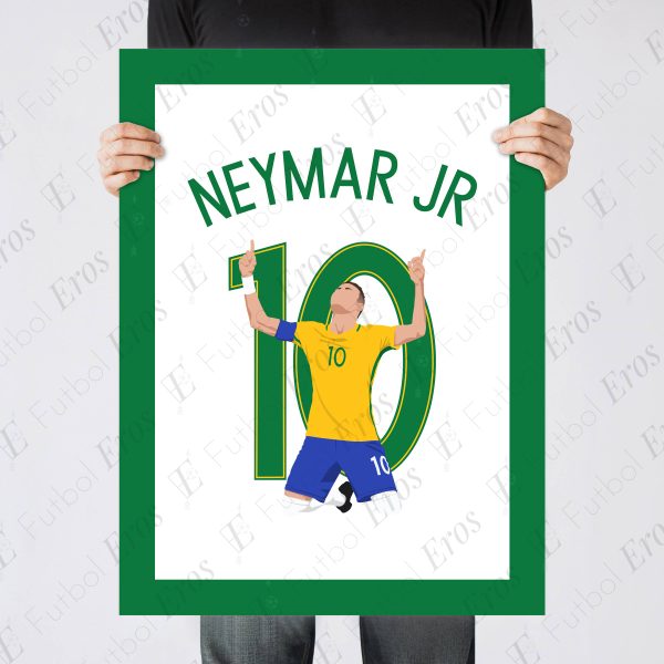 Neymar Winning Penalty, 2016 Olympic Games Final - Brazil vs Germany - Rio de Janiero, Brazil Poster Wall Art Main Image - Poster 2